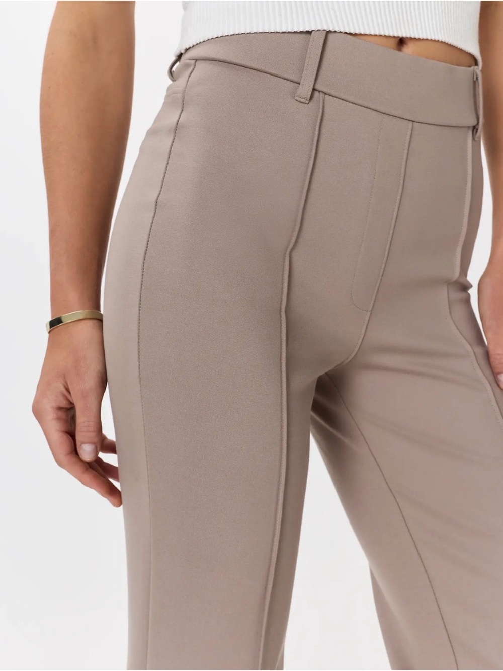 Quince Ultra-Stretch Ponte Flare Leg Pants - Picture 3 of 5